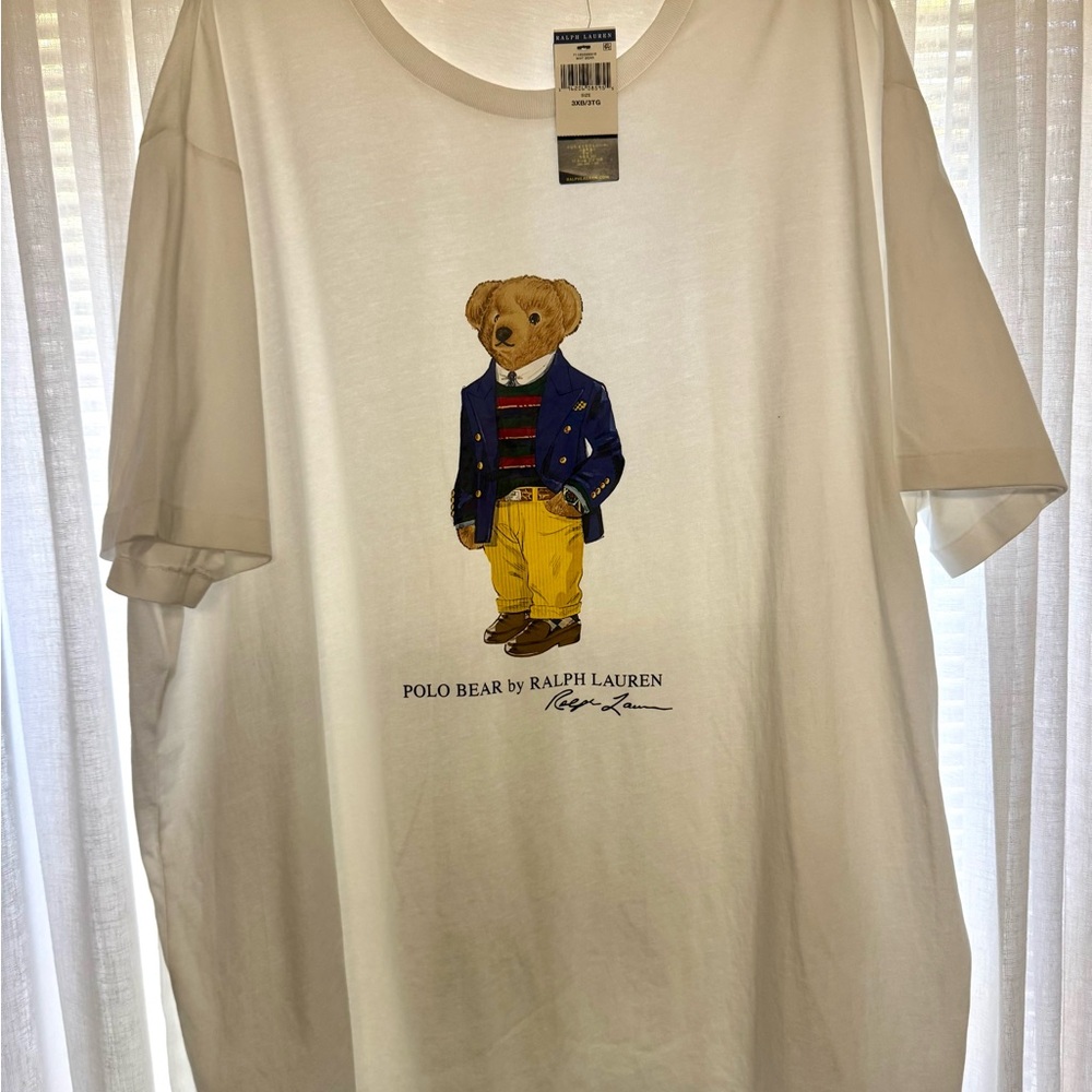 Ralph Lauren White Polo Bear T-Shirt New!